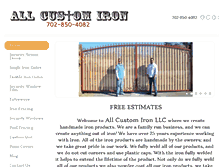 Tablet Screenshot of allcustomiron.com